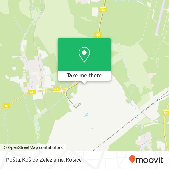 Pošta, Košice-Železiarne mapa