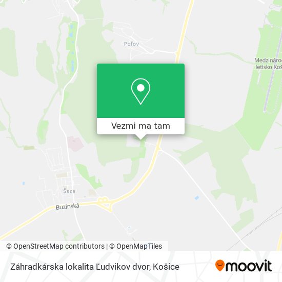 Záhradkárska lokalita Ľudvikov dvor mapa