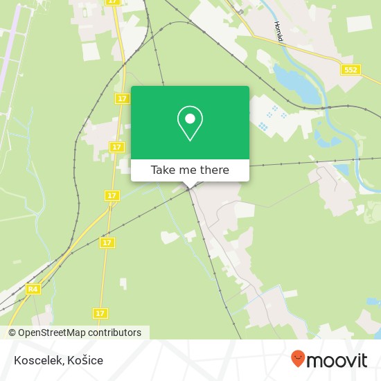 Koscelek mapa