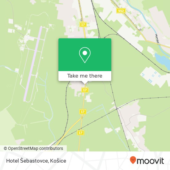 Hotel Šebastovce mapa