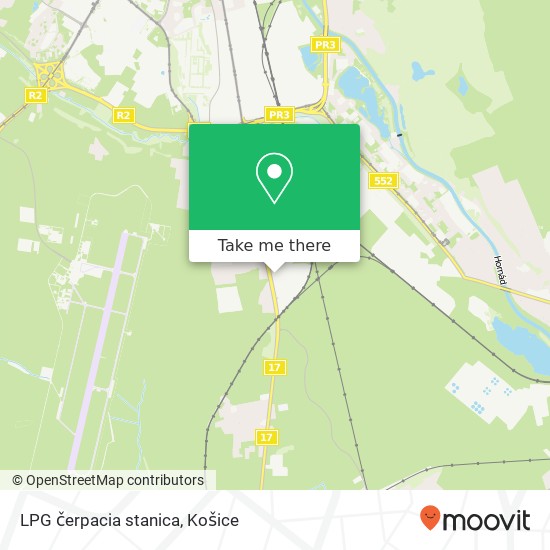 LPG čerpacia stanica mapa