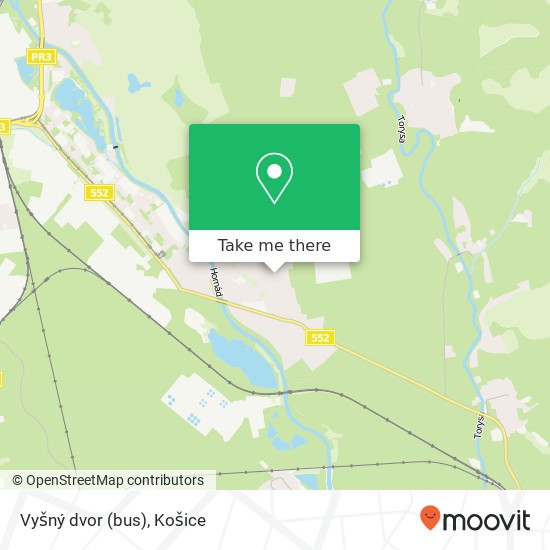 Vyšný dvor (bus) mapa