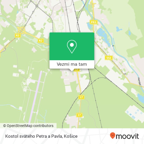 Kostol svätého Petra a Pavla mapa