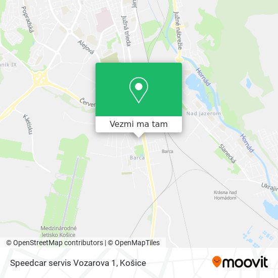 Speedcar servis Vozarova 1 mapa