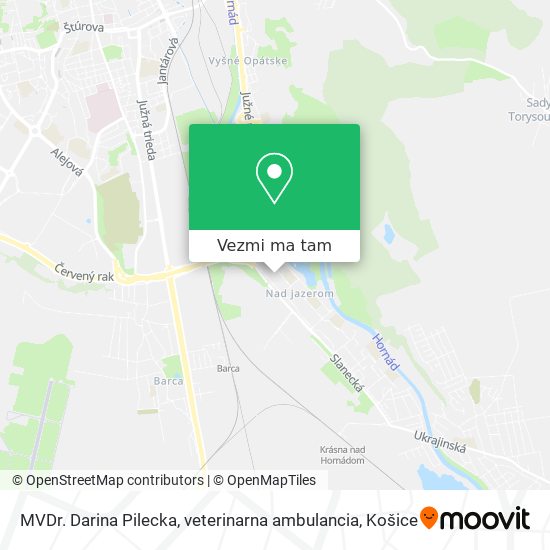 MVDr. Darina Pilecka, veterinarna ambulancia mapa