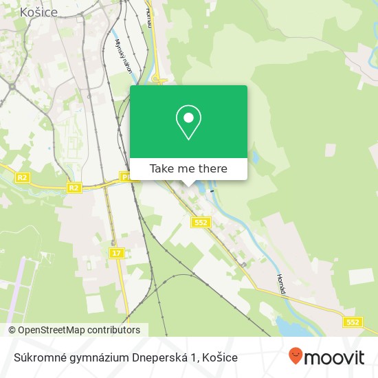 Súkromné gymnázium Dneperská 1 mapa