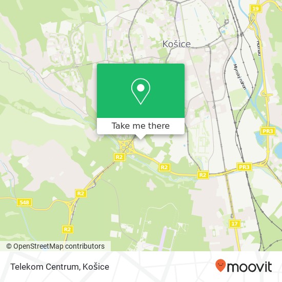 Telekom Centrum mapa