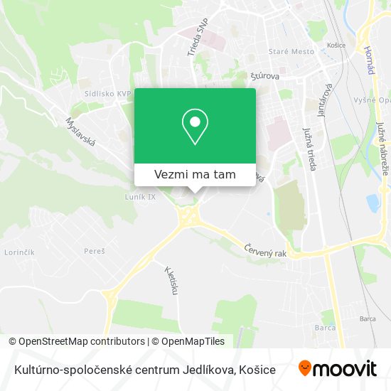 Kultúrno-spoločenské centrum Jedlíkova mapa