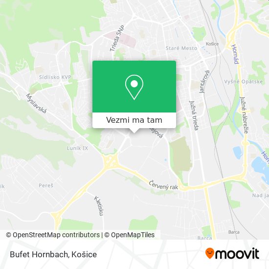 Bufet Hornbach mapa