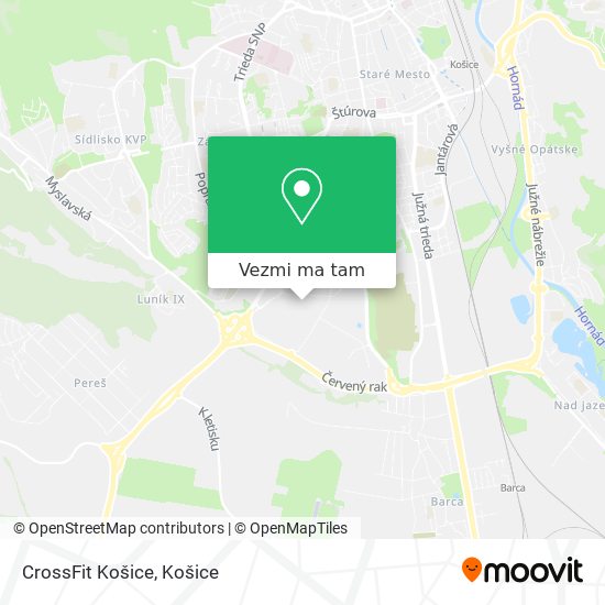 CrossFit Košice mapa