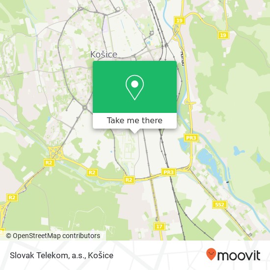 Slovak Telekom, a.s. mapa