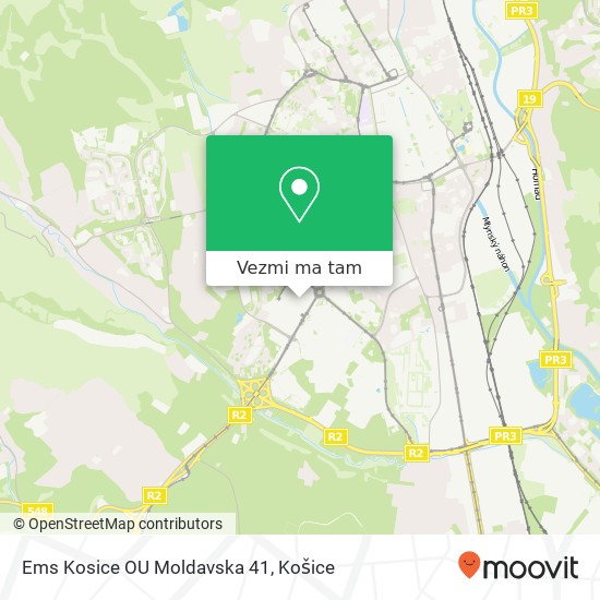 Ems Kosice OU Moldavska 41 mapa