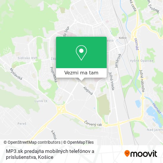 MP3.sk predajňa mobilných telefónov a príslušenstva mapa