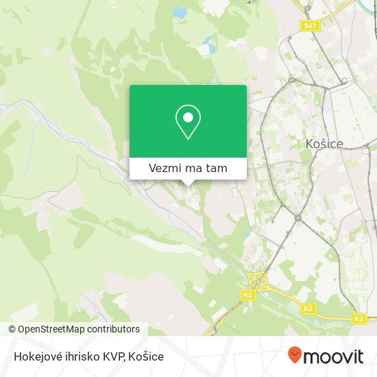 Hokejové ihrisko KVP mapa