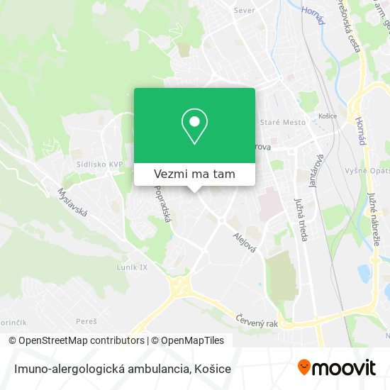 Imuno-alergologická ambulancia mapa