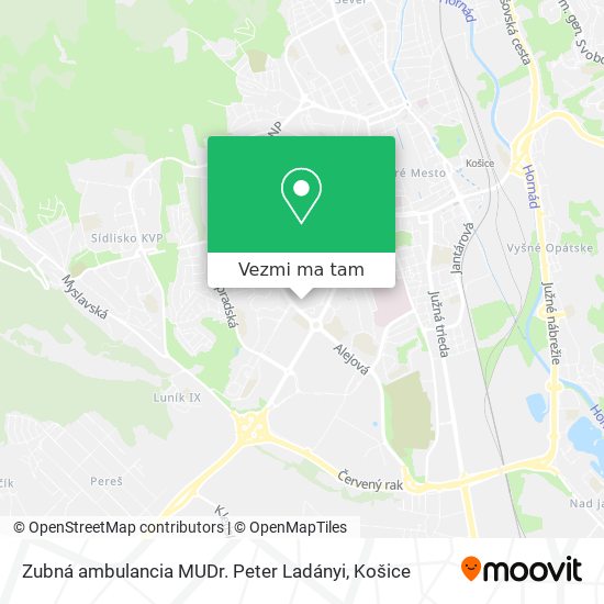 Zubná ambulancia MUDr. Peter Ladányi mapa