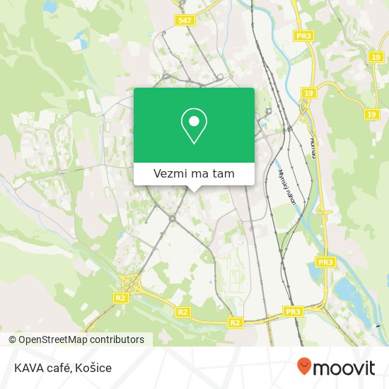 KAVA café mapa