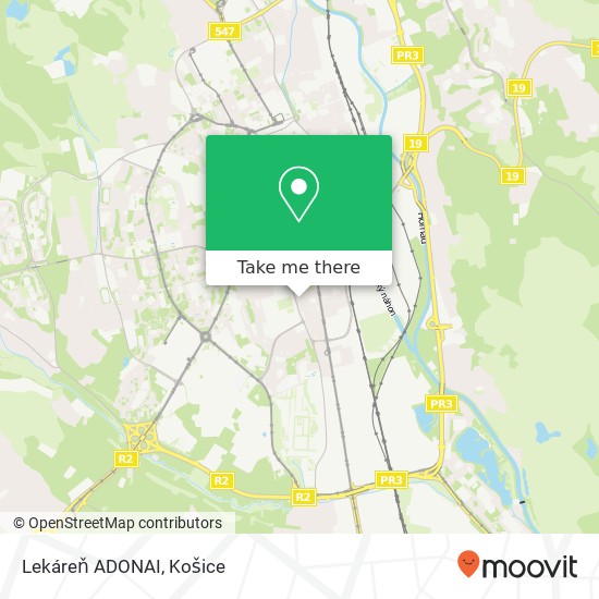 Lekáreň ADONAI mapa