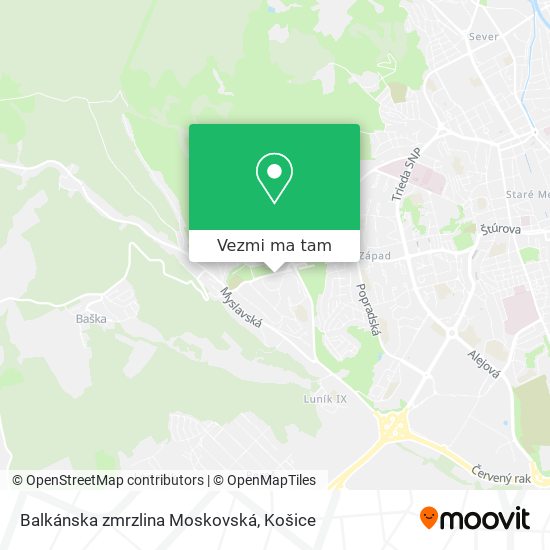 Balkánska zmrzlina Moskovská mapa