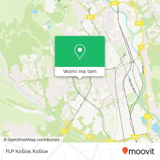 FLP Košice mapa