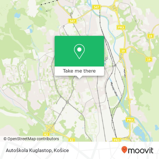 Autoškola Kuglastop mapa