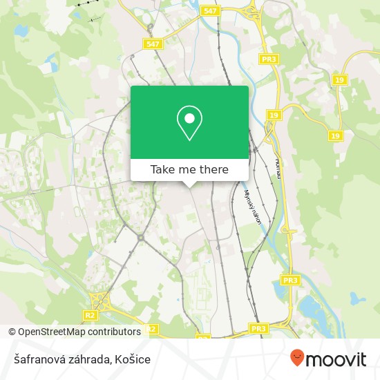 šafranová záhrada mapa