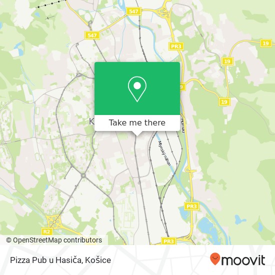 Pizza Pub u Hasiča mapa