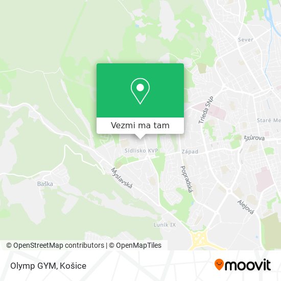 Olymp GYM mapa