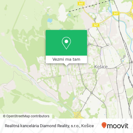 Realitná kancelária Diamond Reality, s.r.o. mapa