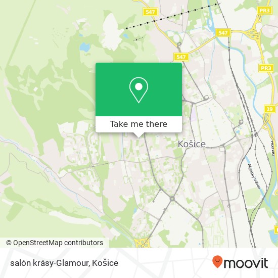 salón krásy-Glamour mapa