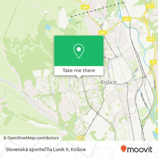 Slovenská sporiteľňa Lunik II mapa