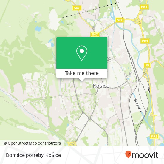 Domáce potreby mapa