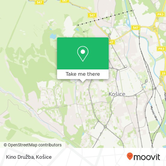 Kino Družba mapa