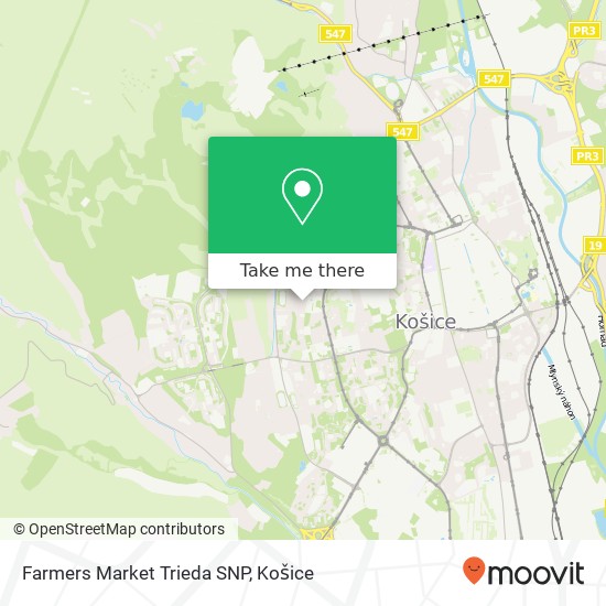 Farmers Market Trieda SNP mapa