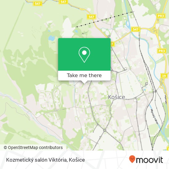 Kozmetický salón Viktória mapa