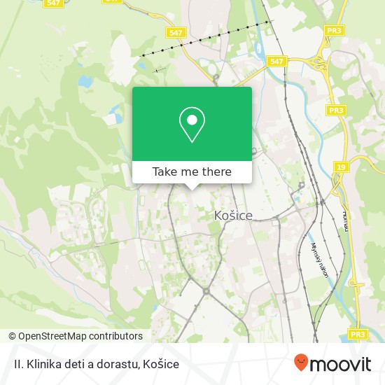 II. Klinika deti a dorastu mapa