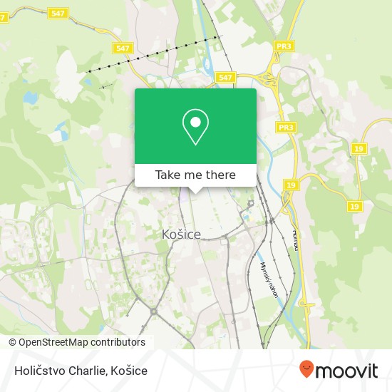 Holičstvo Charlie mapa