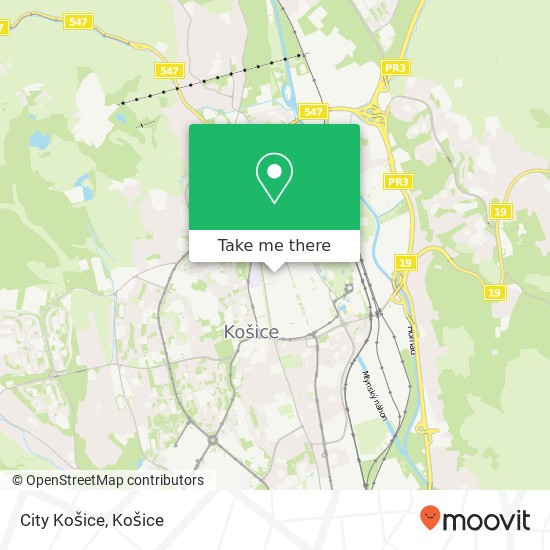 City Košice mapa