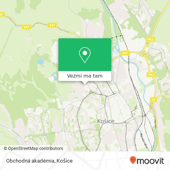 Obchodná akadémia mapa