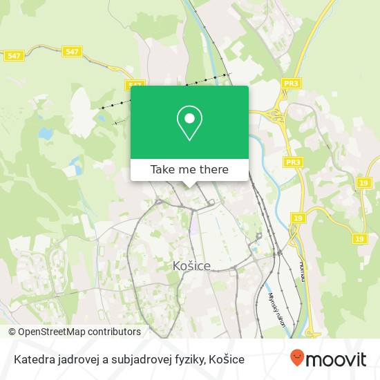 Katedra jadrovej a subjadrovej fyziky mapa