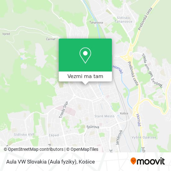 Aula VW Slovakia (Aula fyziky) mapa