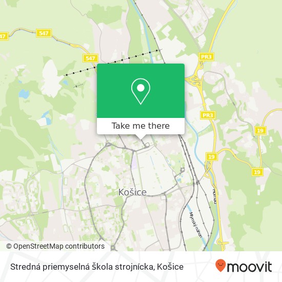 Stredná priemyselná škola strojnícka mapa