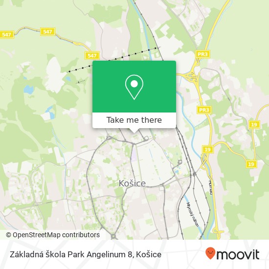 Základná škola Park Angelinum 8 mapa