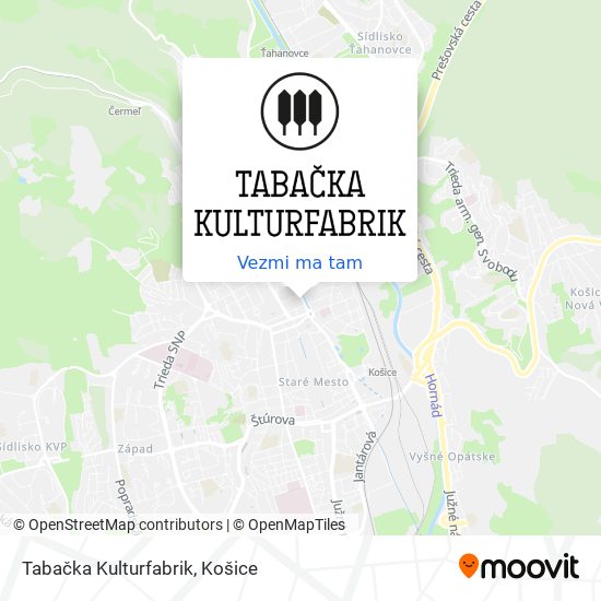 Tabačka Kulturfabrik mapa