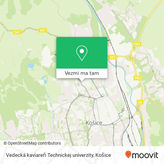 Vedecká kaviareň Technickej univerzity mapa