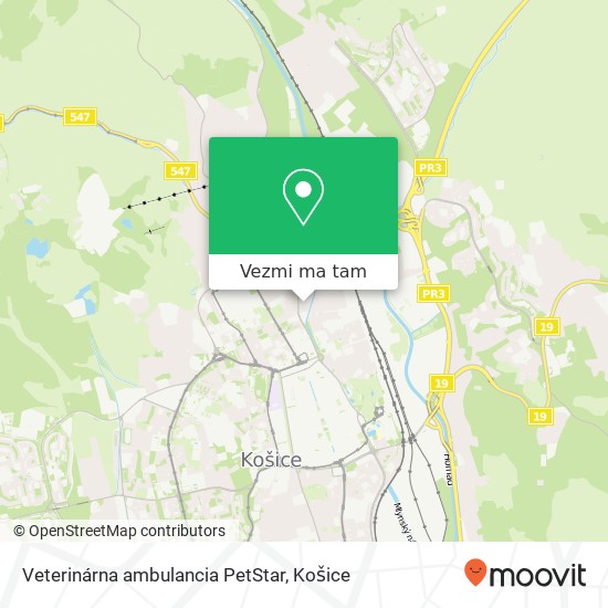 Veterinárna ambulancia PetStar mapa