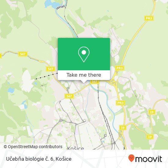 Učebňa biológie č. 6 mapa