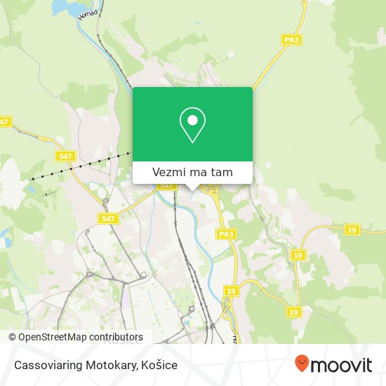 Cassoviaring Motokary mapa