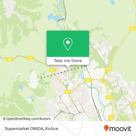 Supermarket OMIDA mapa