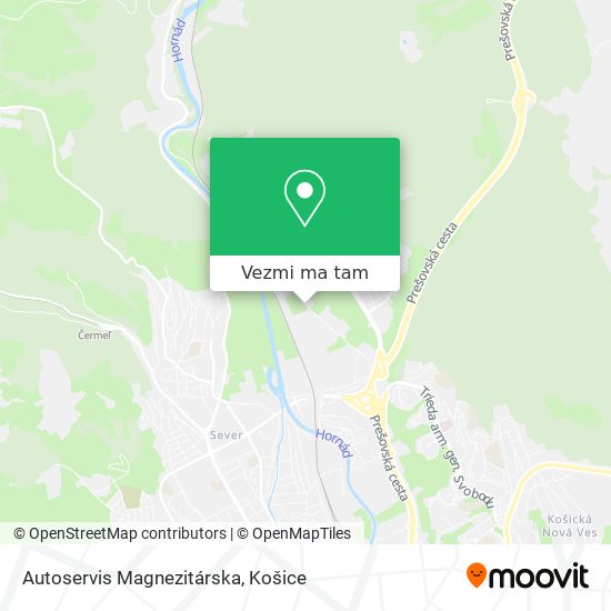 Autoservis Magnezitárska mapa